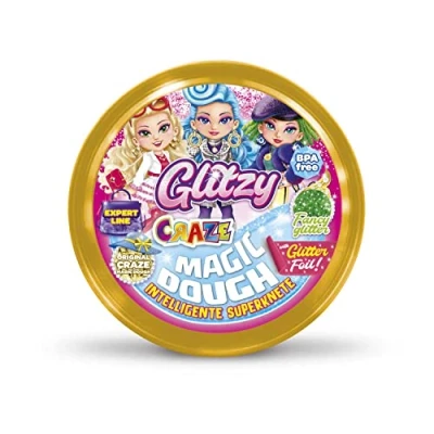 Image de MAGIC DOUGH Glitzy Kinderknete Craze Expert Paillettes Slime 70g Pate a Modeler 2 Ans Pâte polymere Activites manuelles pour Enfants 27189, Vert