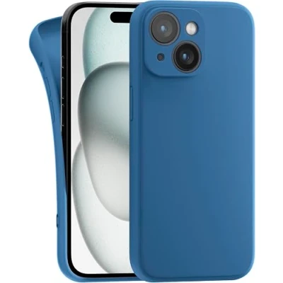 Image de MyGadget Coque Compatible avec Apple iPhone 15 Plus Case TPU Souple &amp; Soft Cover Protection Extra Fine Légère Étui Coloré Anti Choc Bleu foncé