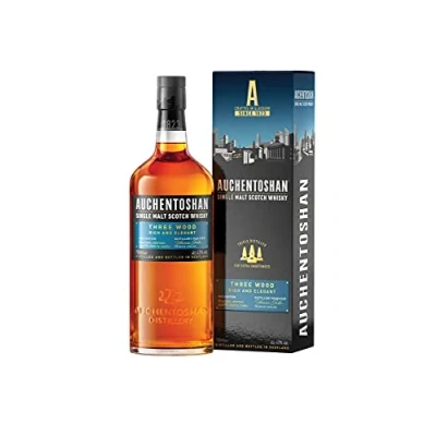Image de Auchentoshan Three Wood Single Malt Scotch avec étui, Whisky Écossais 43% 70cl