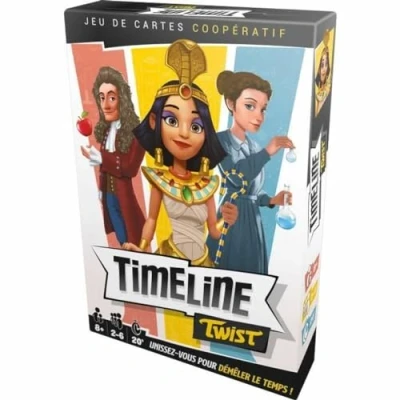 Image de Asmodee Timeline Twist Jeu de Société Cartes Coopératif Familial Evènements Historiques Pour Enfants à partir 8 Ans 2 6 Joueurs 20 Min