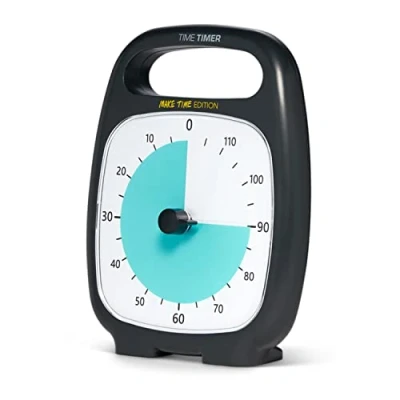 Image de Time Timer Plus Make Edition Horloge de compte à rebours visuel 120 minutes avec bloc notes pour l&#039;apprentissage en classe, le programme d&#039;enseignement, l&#039;exercice et la minuterie cuisine