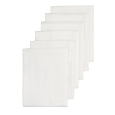 Image de Meyco 452100 Lot de 6 couches en tissu 100% coton Blanc 70 x cm