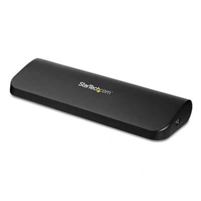 Image de StarTech.com Station d&#039;Accueil pour PC Portable USB 3.0 à Double Écran avec HDMI/DVI/VGA, Hub 3x A, GbE, Audio, Dock Universel Type A Windows/macOS/ChromeOS Conforme TAA (USB3SDOCKHDV)
