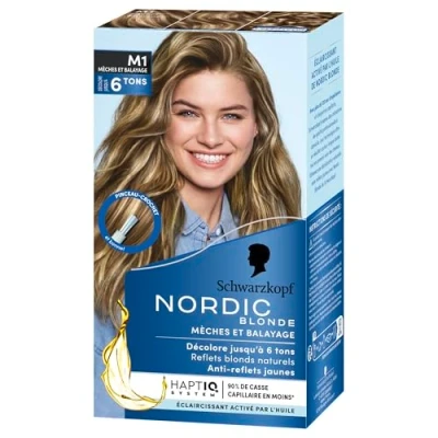 Image de Nordic Blonde M1 Mèches et Balayage Décoloration Intense Anti reflets Jaunes Technologie casse Décolore Jusqu&#039;à 6 Tons