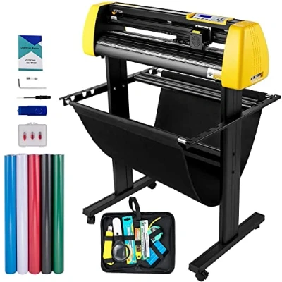 Image de VEVOR Plotter de Découpe Vinyle 870 mm, Traceur Coupe pour l&#039;Impression Vinyle, Automatique des Contours Caméra, Écran LCD, Force et Vitesse Réglables, Compatible avec Windows