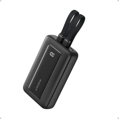Image de Anker Zolo Power Bank, Batterie Externe Portable Rapide 30 W 10 000 mAh avec câbles USB C et Lightning certifié MFi, 1 C, A, pour iPhone séries 16/15/14, MacBook, Galaxy, Autres