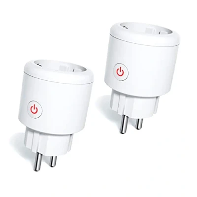 Image de ZigBee Prise Connectée, Intelligente avec Surveillance de la consommation, 16A Alexa Contrôle à Distance compatible Alexa/Google Home,Fonction Temps,Commande Vocale,Hub Requis 2PCS