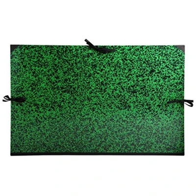Image de Exacompta Réf. 533600E 1 carton à dessin Annonay avec rubans tissu dos et coins toilés dimensions 80 x 120 cm format classer Grand Aigle (750 1100 mm) couleur vert