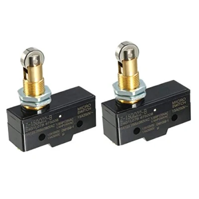 Image de 2PCS Z 15GQ22 B 1NO 1NC Interrupteurs à micro actionneur galet montage sur panneau