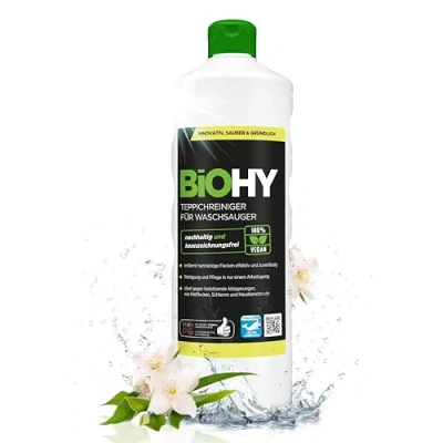 Image de BiOHY Nettoyeur de tapis pour les machines à laver (Bouteille 1l) élimine toutes taches nettoyage et entretien en une seule étape (Waschsauger)