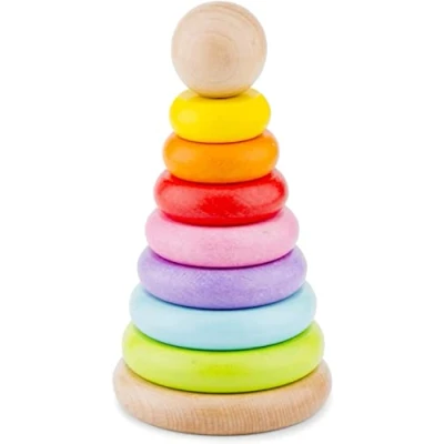 Image de New Classic Toys Rainbow Stacking Toy, 10501, Multicolore Color