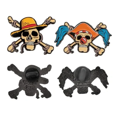 Image de Cinereplicas One Piece Set of 2 Luffy and Buggy Pins Official License