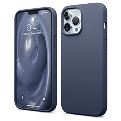 Image de elago Coque Silicone Liquide Compatible avec iPhone 13 Pro Max (6.7&quot;), Case en Premium, Étui Protection Complète Cover Antichoc à 3 Structure (Bleu)