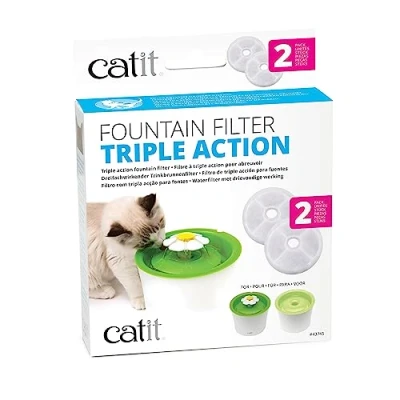 Image de Catit Pack de 2 Filtres à Triple Action pour abreuvoir chat