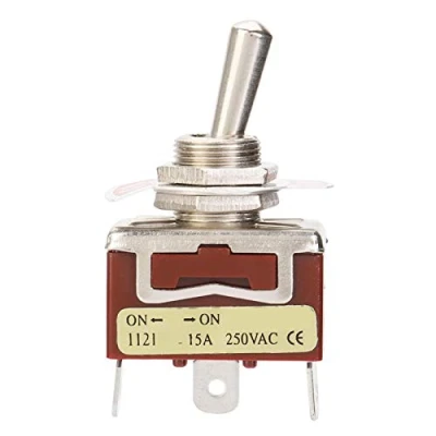 Image de interrupteur à bascule ON 3 broches, 5 pièces SPDT 12mm broches 2 positions 15A 250V