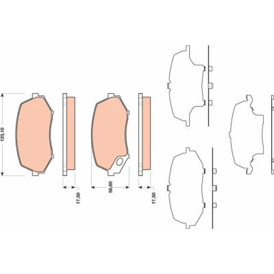Image de TRW GDB3486 Jeu de plaquettes frein préparé pour indicateur d&#039;usure MITSUBISHI: Canter 7.Generation, 6.Generation