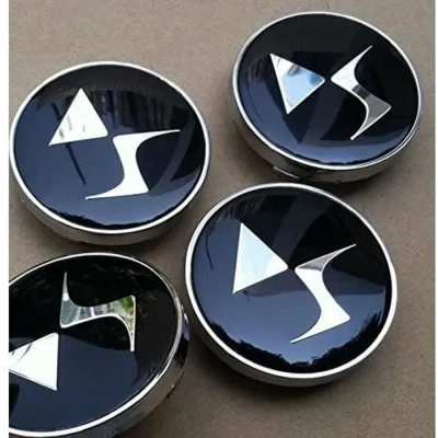 Image de 4 x DS Centre Roue cache Moyeu Jante 60 mm logo embleme badge citroen ds3 ds5 moyeux