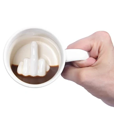 Image de thumbs Up! Up Mug tasse Céramique avec un geste soudain dans le fond de 300ml blanc 0001218