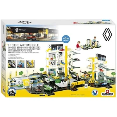 Image de STARLUX Double Garage Renault Géant 1M/1M30 avec Station Service Complète de 3 et 4 Niveaux, Plateforme d&#039;intervention Circuit 5 mètres Dès Ans Fabriqué en Europe