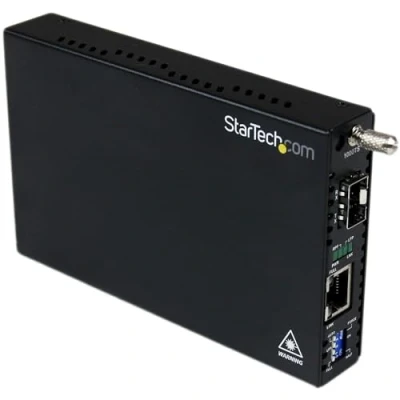 Image de StarTech.com Convertisseur RJ45 Gigabit Ethernet sur Fibre Optique avec SFP Ouvert 1000Mbps MonoMode/MultiMode (ET91000SFP2)