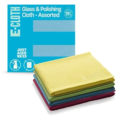 Image de E Cloth Lot de 4 Chiffons Nettoyage en Microfibre pour Voiture, fenêtre, etc