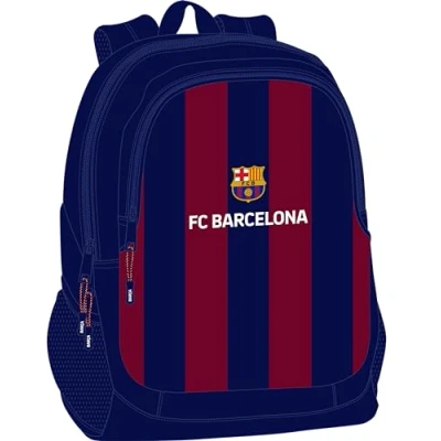 Image de Safta F.C. Barcelone Sac à dos scolaire pour enfants, idéal enfants de différents âges, confortable et polyvalent, qualité résistance, 32 x 16 44 cm, couleur Bleu marine/grenat,