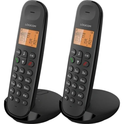 Image de Téléphone Fixe sans fil Duo Répondeur Logicom Iloa 255T Noir