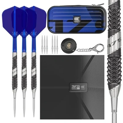 Image de Target Darts 975 Ultra Marine 02 21G 97.5% Wolfram Swiss Point Jeu de fléchettes à Pointe d&#039;acier with K Flex