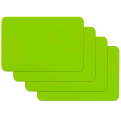 Image de Venilia Set de table imprimé Uni vert pomme, Napperon pour salle à manger, Tapis rectangulaire, 4 pièce, 45 x 30cm, 59039