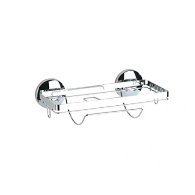 Image de WENKO Magic Loc porte essuie tout fixer sans percer Argent brillant