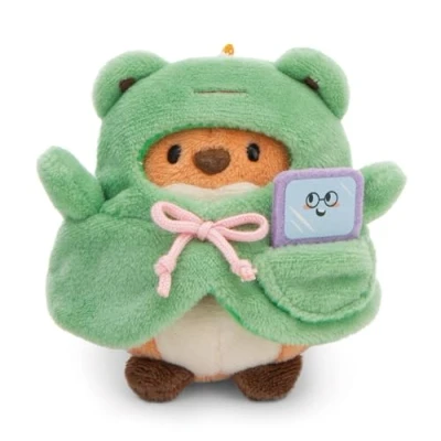 Image de NICI Set Peluche Renard Geeks 8cm avec Jeu vidéo &amp; Costume de Grenouille en boîte Cadeau 8,5x6,5x10cm Rouge Doudou, Mignon Jouet à câliner et Jouer, Une Excellente idée