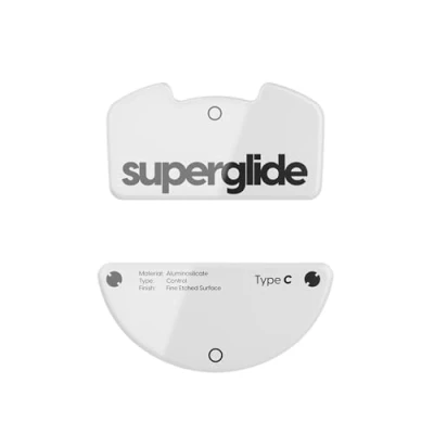 Image de Pulsar Gaming Gears Superglide 2 New Controllable Speed Textured Surface Smoothest Mouse Feet/Glides Made with Ultra Strong Glass Smooth and Durable Sole for Razer Viper V3 Pro [White]
