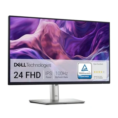 Image de Dell P2425H 24&quot; Full HD (1920x1080) Écran PC, 100Hz, IPS, 5ms, 99% sRGB, USB C, DisplayPort, HDMI, VGA, 4X USB, Garantie 3 Ans, Noir
