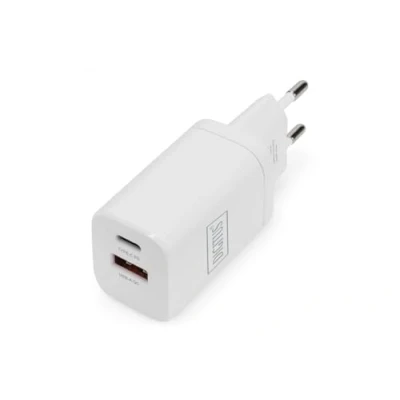 Image de DIGITUS Chargeur Universel 30 W 1x USB C A Rapide Power Delivery (PD 3.0) &amp; Quick Charge (QC pour iPhone, iPad, Samsung Galaxy, Xiaomi, Huawei Blanc