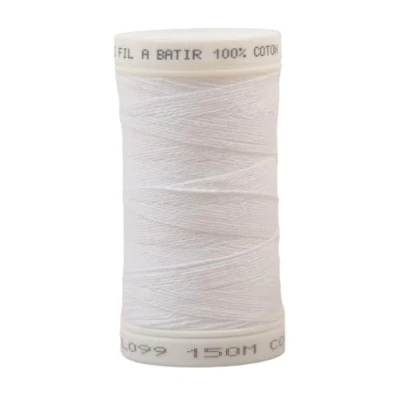 Image de mediac Fil à btir 100% Coton en Bobine de 150m Blanc 499 099