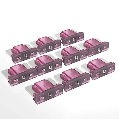 Image de AUPROTEC Mini LP Fusibles à lame 2A 30A fusible enfichable d&#039;automobile choix : 4A ampère rose, 10 pcs