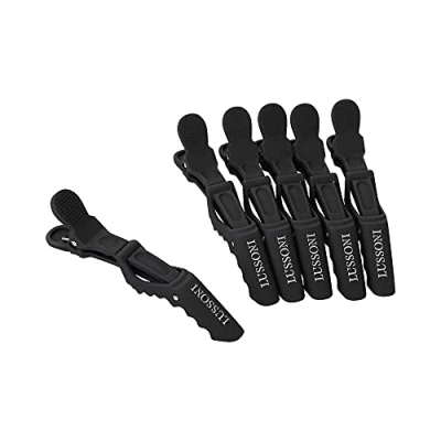 Image de T4B LUSSONI Pinces A Cheveux Crocodile, Finition Douce Au Toucher, 6 Pcs