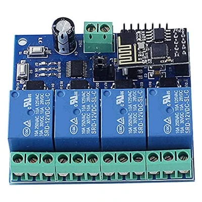 Image de DC 12V ESP8266 ESP 01 Module de Relais à 4 Canaux WiFi pour IoT Intelligente Mobile APP ContrôLeur