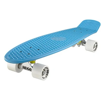 Image de Ridge Retro 27 Skateboard complet Bleu/Blanc 27&quot; x 7,5&quot; 69 cm