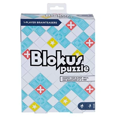 Image de Mattel games GDJ86 Blokus Puzzle, Jeu de Stratégie, Édition Voyage Individuel