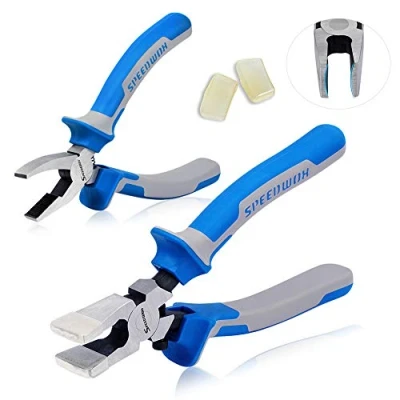 Image de SPEEDWOX pince à filer et sertir en verre Ensemble de pinces Grozer, 2 pièces avec paires d&#039;embouts caoutchouc