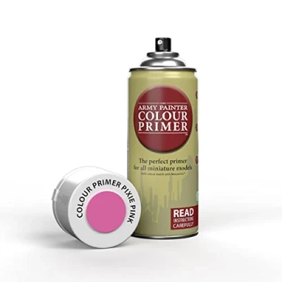 Image de The Army Painter Colour Primer Pixie Pink apprêt acrylique en spray 400 ml pour miniature, jeux de rôle sur table, société et guerre