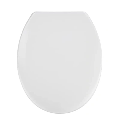 Image de WENKO abattant WC Vigone blanc, fixation en acier inox, antibactérien, Duroplast, 37.5 x 45 cm, Blanc