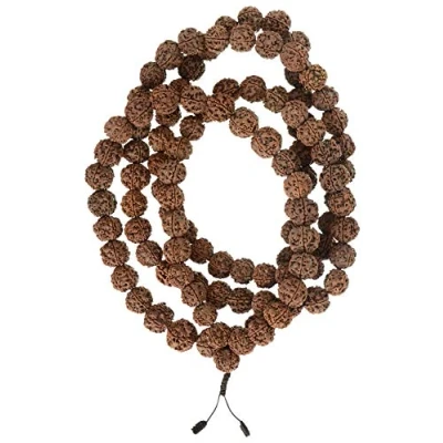 Image de Buddhafiguren/Billy Held Mala Rudraksha Beads Chapelet bouddhiste avec perles de 17 mm Rudras/Shiva