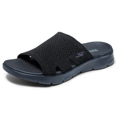 Image de Skechers Femme Go Walk Flex Sandal Elation, Noir/Textile, 36 EU
