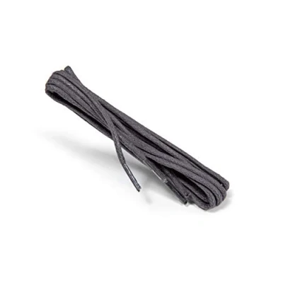 Image de Kaps Lacets Cirés Ronds, Fins 2mm 100% Coton de Qualité pour Chaussures Décontractées et d&#039;Occasion, Fabriqués en Europe, 1 Paire (90 cm 36 pouces Paires 5 à 6 œillets / 84 Gris foncé)