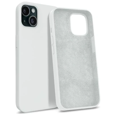 Image de MyGadget Coque Compatible avec Apple iPhone 15 Case Protection Rigide Anti Choc Doublure Microfibre Blanc