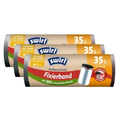 Image de 3x Swirl Fixierband Müllbeutel 35L (10 stk./Rolle)