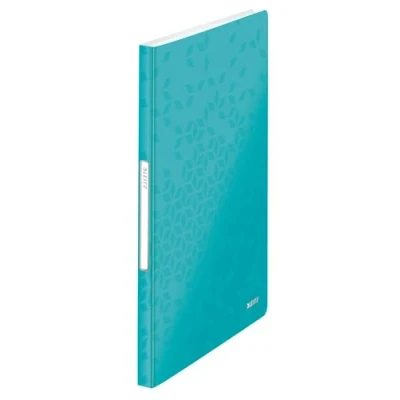 Image de Leitz Reliure Protège Documents A4, 40 Pochettes, 80 Pages, Pochettes Transparentes, Menthe Métallisé, WOW, 46320051