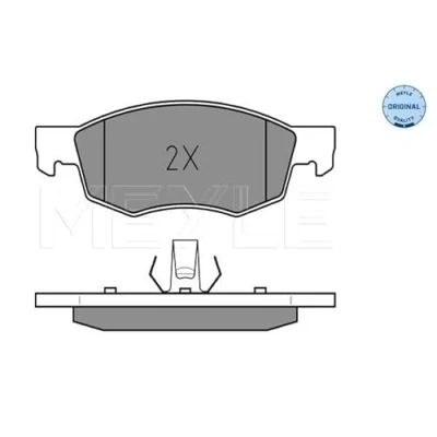 Image de MEYLE 025 238 4218 Jeu de plaquettes frein ORIGINAL Quality Essieu avant contact signal d&#039;usure exclu avec tôle anti bruit FIAT: Doblo I Break